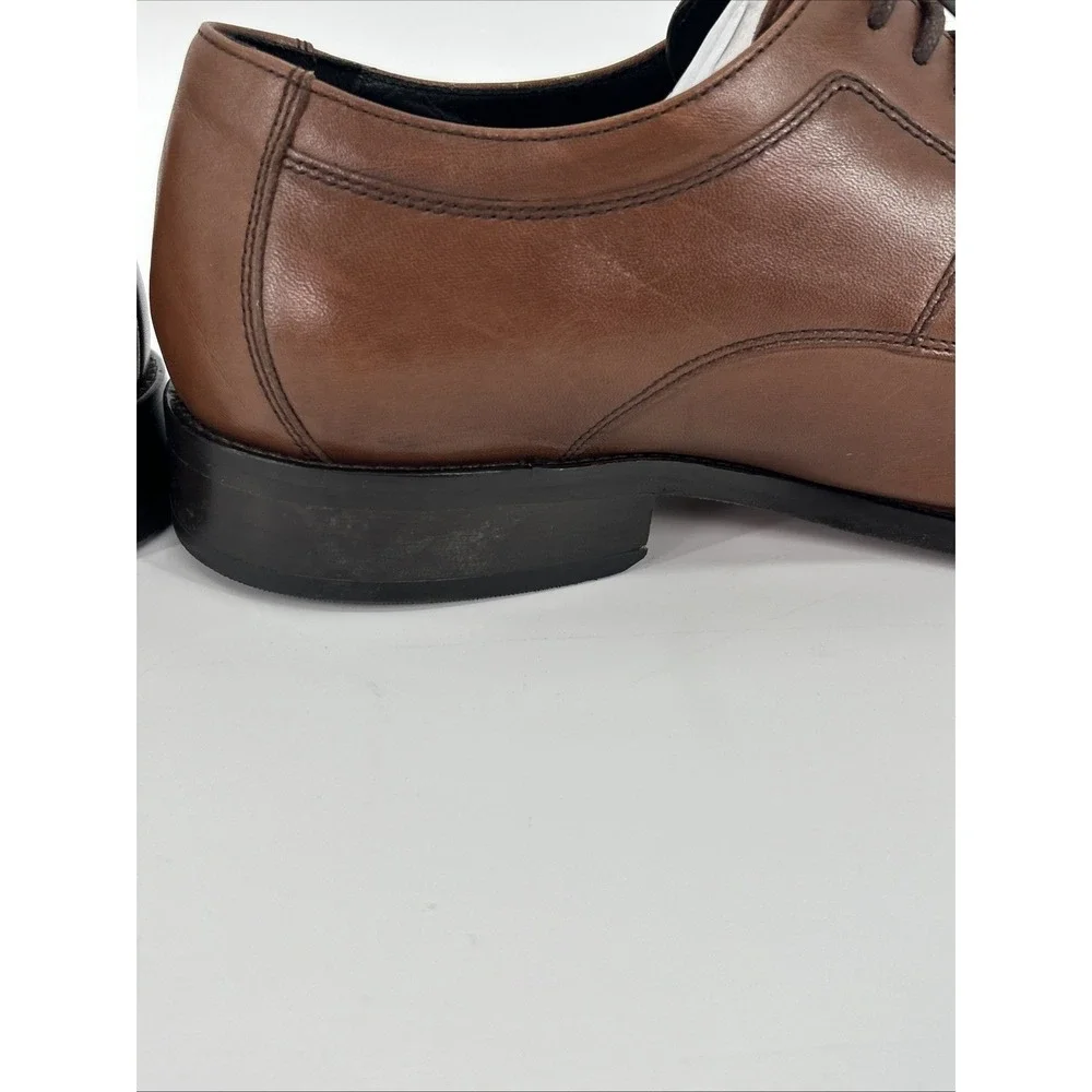 Johnston & Murphy Mens Brown Leather Cap Toe Oxford‎ Dress Shoes 24-9150